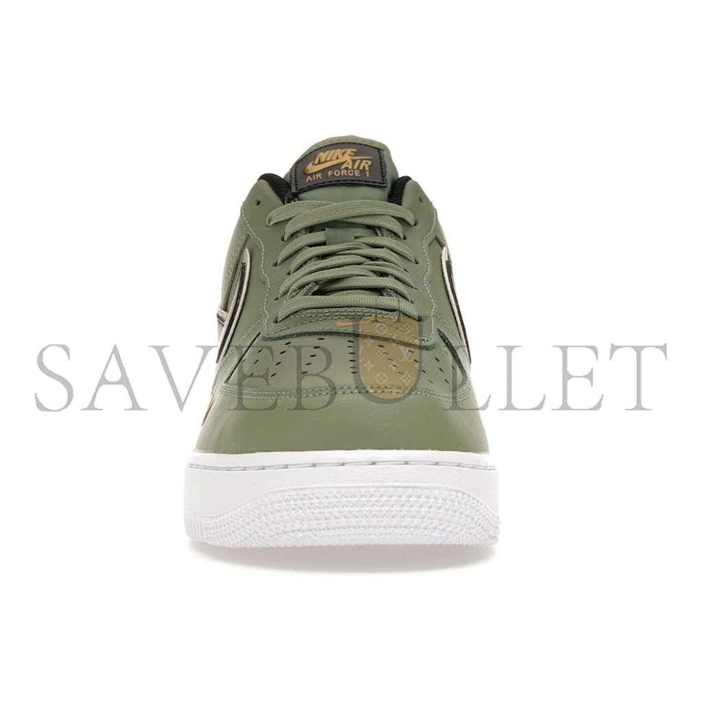NIKE AIR FORCE 1 LOW'07 LV8 DOUBLE SWOOSH OLIVE GOLD BLACK DA8481-300
